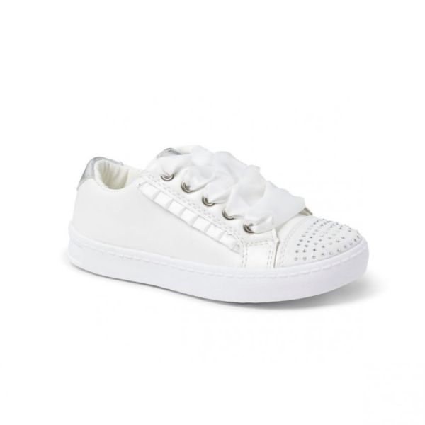 White Leather First Holy Communion Runners Style CERRI