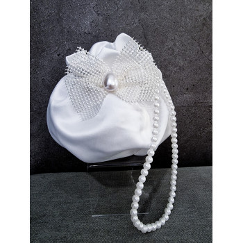 WHITE HANDMADE FIRST HOLY COMMUNION HANDBAG STYLE WP031