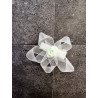 White/Green Handmade Christening Hair Clip Style HP02