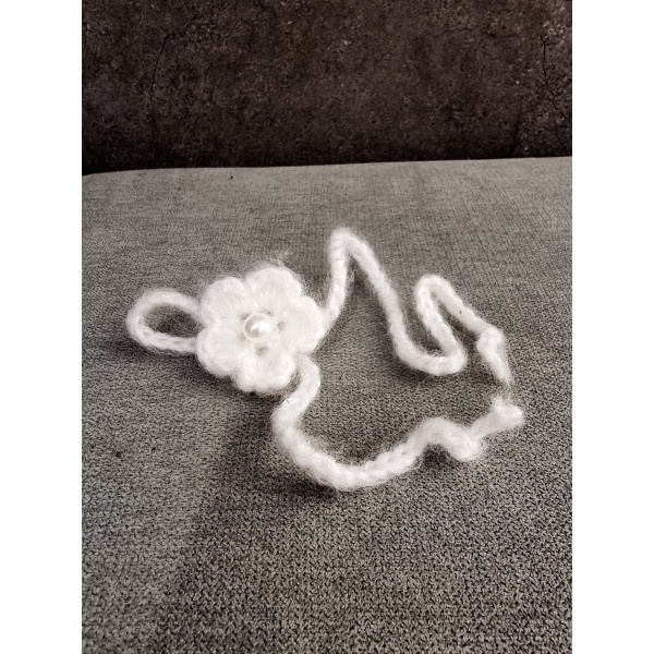 White Handmade Baby Girl Christening Headband Style HEADBAND 143 White Handmade Baby Girl Christening Headband Style HEADBAND 143