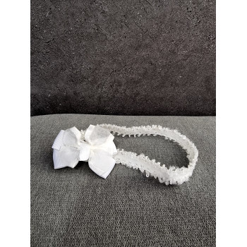 WHITE/IVORY BABY GIRL CHRISTENING HEADBAND STYLE HEADBAND 146