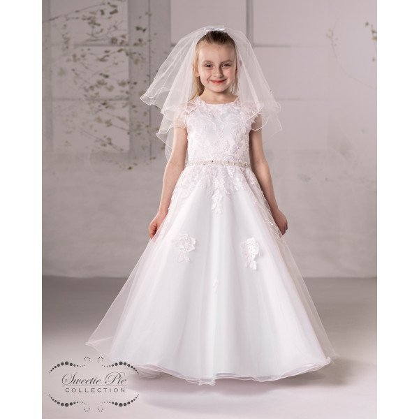 Sweetie Pie First Holy Communion White Dress Style SR718 Sweetie Pie First Holy Communion White Dress Style SR718