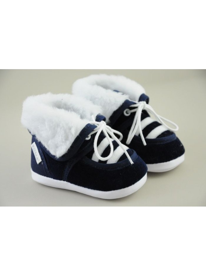 Striped Boots with Fur 113-6 