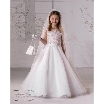 Sweetie Pie First Holy Communion White Dress Style SR718