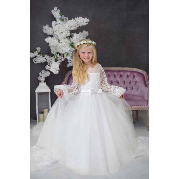 Handmade White First Holy Communion Dress Style HILMA MCH Handmade White First Holy Communion Dress Style HILMA MCH