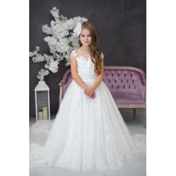 Handmade White First Holy Communion Dress Style HOSHIKO MCH