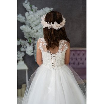 Handmade White First Holy Communion Dress Style GABRIELLE MCH