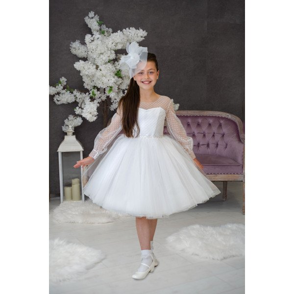 Handmade White First Holy Communion Dress Style BRITTANY MCH Handmade White First Holy Communion Dress Style BRITTANY MCH