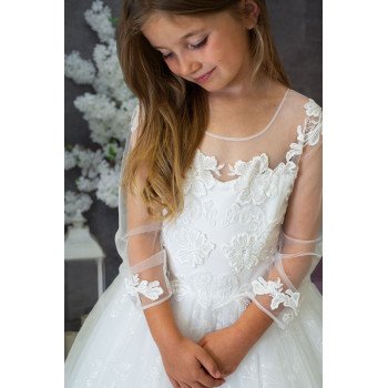 Handmade White First Holy Communion Dress Style HORTENSE MCH