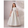 CARMY HANDMADE IVORY/PINK UNIQUE FIRST HOLY COMMUNION DRESS STYLE 4305 EP