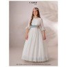 CARMY IVORY/MINT HANDMADE FIRST HOLY COMMUNION DRESS STYLE 4650