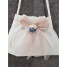 HANDMADE IVORY/PINK CARMY FIRST HOLY COMMUNION HANDBAG STYLE CL9793/109