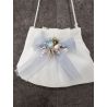 HANDMADE IVORY/BLUE CARMY FIRST HOLY COMMUNION HANDBAG STYLE CL9793/123