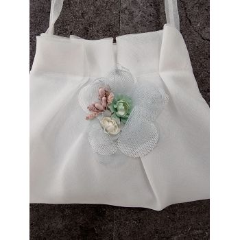 HANDMADE IVORY/MINT CARMY FIRST HOLY COMMUNION HANDBAG STYLE CL9793/134