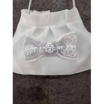 HANDMADE IVORY/BLUE CARMY FIRST HOLY COMMUNION HANDBAG STYLE CL9793/143