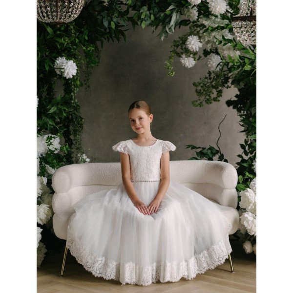 Handmade Ivory First Holy Communion Dress by Teter Warm Style 907N Handmade Ivory First Holy Communion Dress by Teter Warm Style 907N