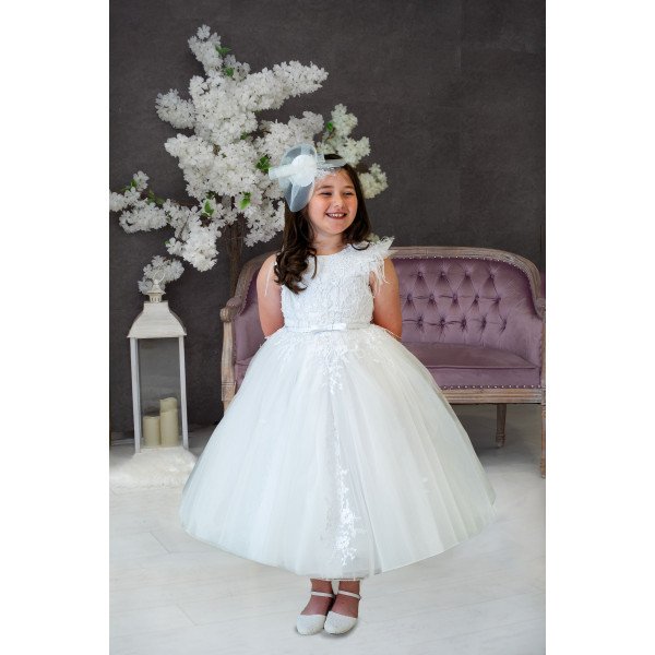 Handmade White First Holy Communion Dress Style EVELINE MCH Handmade White First Holy Communion Dress Style EVELINE MCH