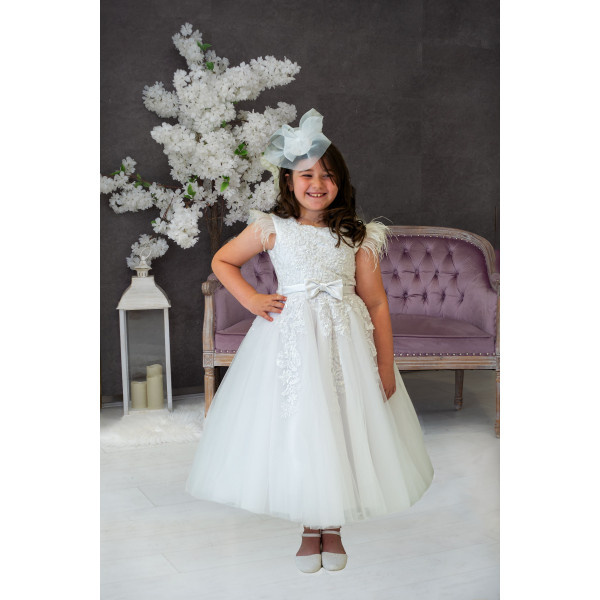 Handmade White First Holy Communion Dress Style ALEX MCH Handmade White First Holy Communion Dress Style ALEX MCH