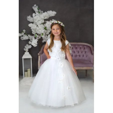 Lovely Handmade First Holy Communion Dress Style LIVIA SHORT SHIMMER