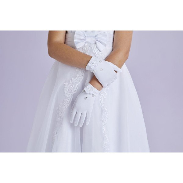 White First Holy Communion Gloves Style NAOMI White First Holy Communion Gloves Style NAOMI