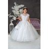 HANDMADE WHITE FIRST HOLY COMMUNION DRESS T-174
