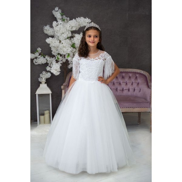 Handmade White First Holy Communion Dress Style SARAH MCH Handmade White First Holy Communion Dress Style SARAH MCH