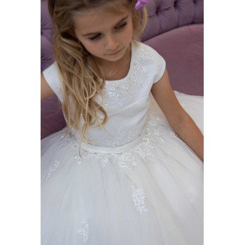 Sweetie Pie First Holy Communion White Dress Style RB611