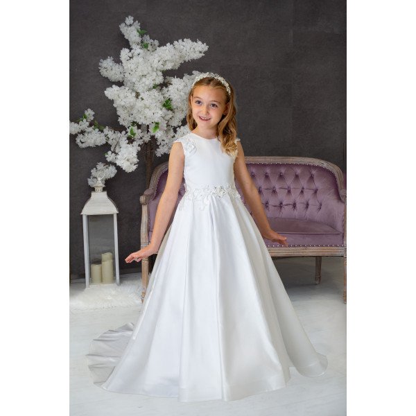 Handmade White First Holy Communion Dress Style TRISH MCH Handmade White First Holy Communion Dress Style TRISH MCH