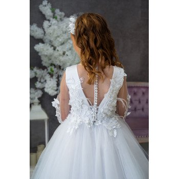 Handmade White First Holy Communion Dress Style MONICA MCH