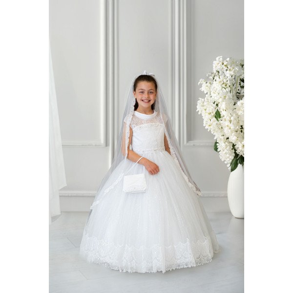 Sweetie Pie White First Holy Communion Dress Style 4075 Sweetie Pie White First Holy Communion Dress Style 4075