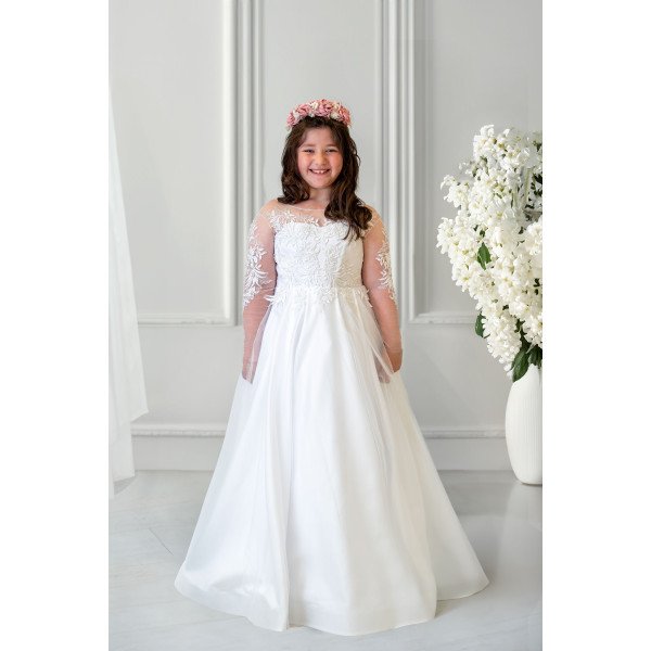 Handmade White First Holy Communion Dress Style ISOBEL MCH Handmade White First Holy Communion Dress Style ISOBEL MCH