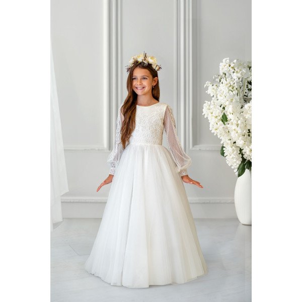 Handmade Ivory First Holy Communion Dress Style ANGELA MCH Handmade Ivory First Holy Communion Dress Style ANGELA MCH