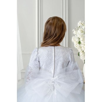 HANDMADE WHITE FIRST HOLY COMMUNION DRESS T-172