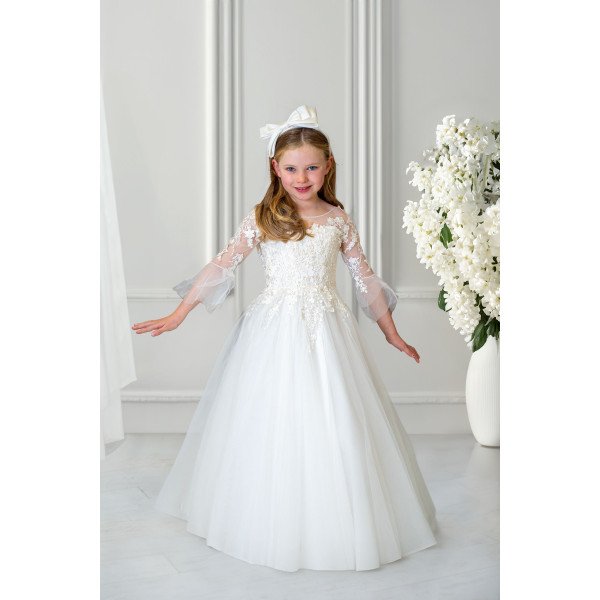Handmade Ivory First Holy Communion Dress Style KATHERINE MCH Handmade Ivory First Holy Communion Dress Style KATHERINE MCH