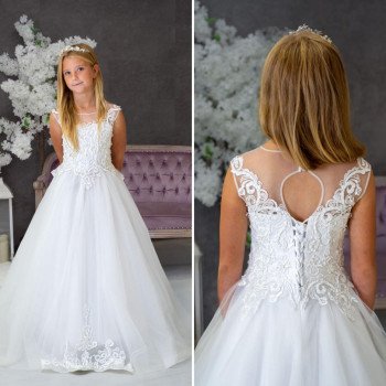 Handmade White First Holy Communion Dress Style KATE MCH