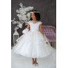 HANDMADE WHITE FIRST HOLY COMMUNION DRESS T-166