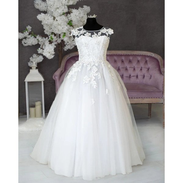Handmade White First Holy Communion Dress Style CLAIRE MCH Handmade White First Holy Communion Dress Style CLAIRE MCH