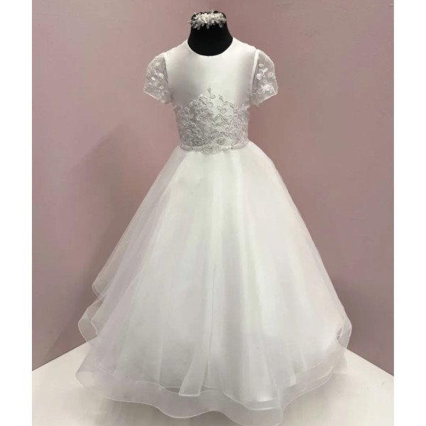 White First Holy Communion Dress Style IS24658