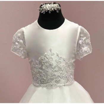 White First Holy Communion Dress Style IS24658