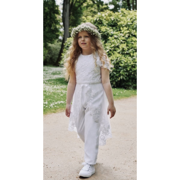 Ivory First Holy Communion Jumpsuit Style IS24650 Ivory First Holy Communion Jumpsuit Style IS24650