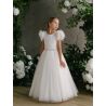 TETER WARM IVORY HANDMADE FIRST HOLY COMMUNION DRESS STYLE GS71