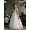 HANDMADE IVORY FIRST HOLY COMMUNION DRESS BY TETER WARM STYLE GS120