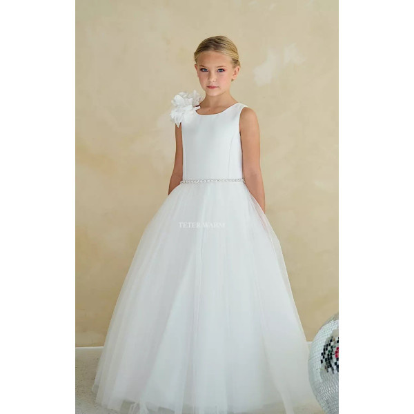 HANDMADE IVORY FIRST HOLY COMMUNION DRESS BY TETER WARM STYLE ES102 HANDMADE IVORY FIRST HOLY COMMUNION DRESS BY TETER WARM STYLE ES102