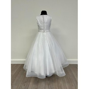 White First Holy Communion Dress Style Ko24142