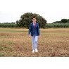 One Varones Navy Chequered First Holy Communion Jacket Style 10-04083 78