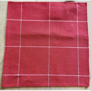 ONE VARONES CHECK RED/WHITE FIRST HOLY COMMUNION/SPECIAL OCCASION BOYS HANDKERCHIEF STYLE 10-08027J 212