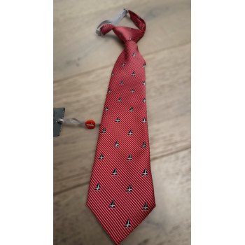 ONE VARONES BOYS RED FIRST HOLY COMMUNION/SPECIAL OCCASION BOYS TIE WITH SAILBOAT STYLE 10-08026 187