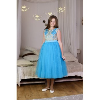 Aqua Confirmation Dress Style EF 26