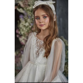 Ivory First Holy Communion Headband Style A15