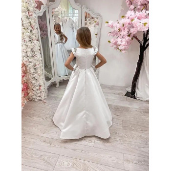 White First Holy Communion Dress Style COM012